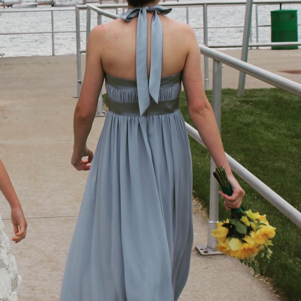 Gray Formal Halter Dress